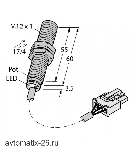 Емкостной датчик TURCK BC3-M12-AP6X/S1309