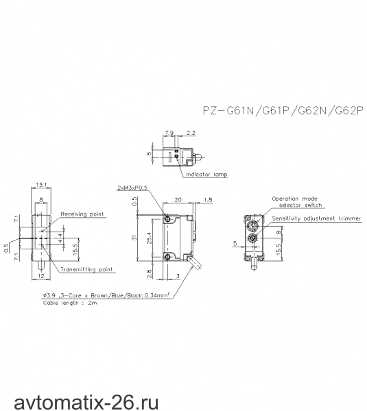 Оптический датчик KEYENCE PZ-G62N