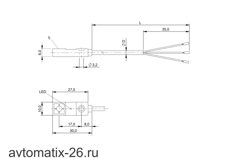 Индуктивный датчик расстояния Balluff BAW R03KC-UAE40B-BP03