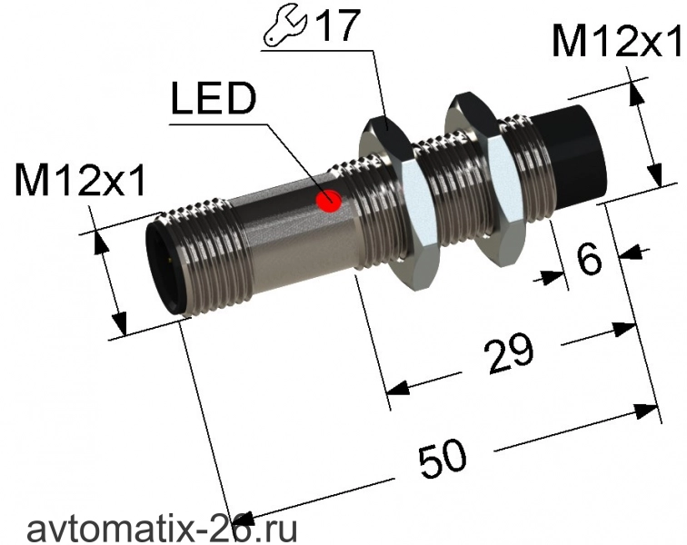 Индуктивный датчик Мега-К PS2-12M50-8N21-C4