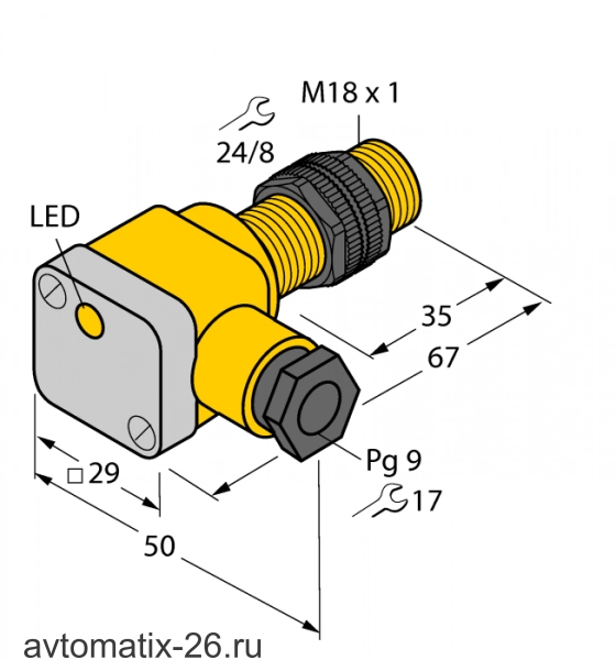 Индуктивный датчик TURCK BI5-P18SK-Y1X