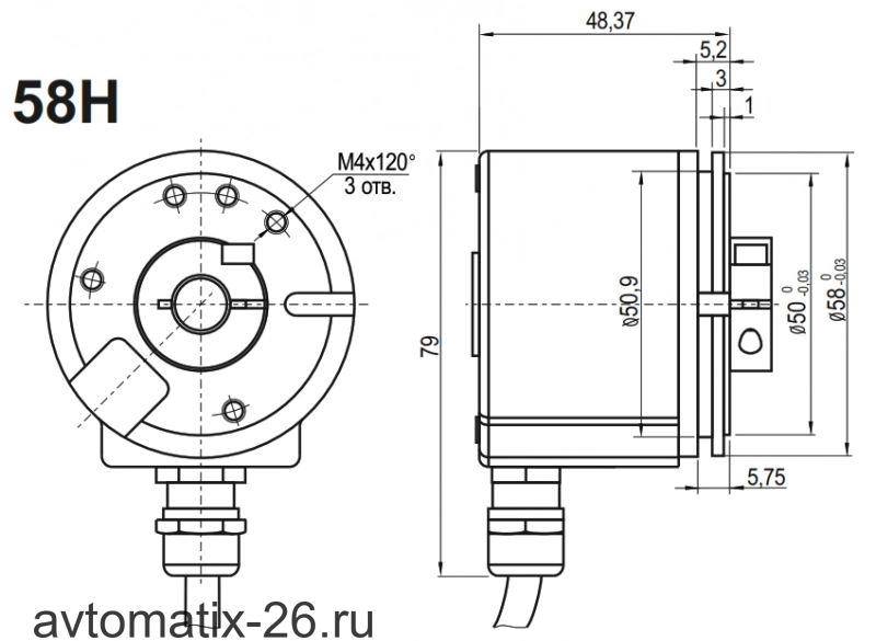 Инкрементальный энкодер INNOCONT EIP 58HO 14630V3000-R2
