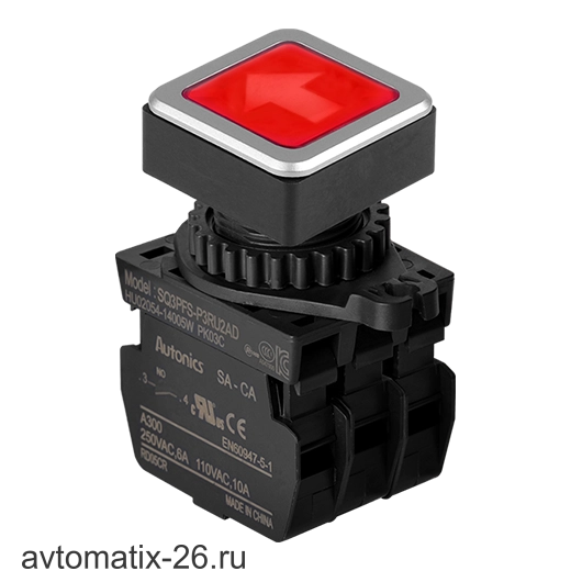 Кнопочный выключатель Autonics SQ3PFS-P3RU2AL