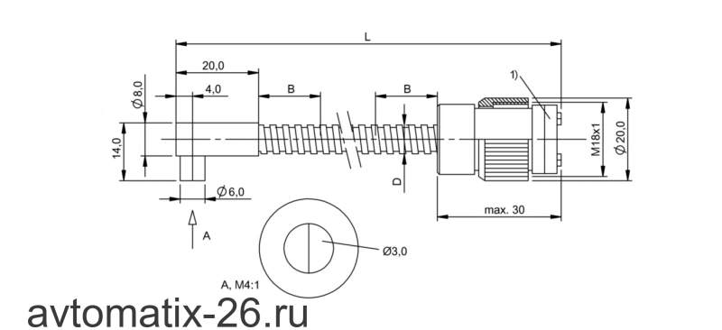 Оптоволоконный кабель Balluff BFO 18A-XAE-MZG-30-0,5