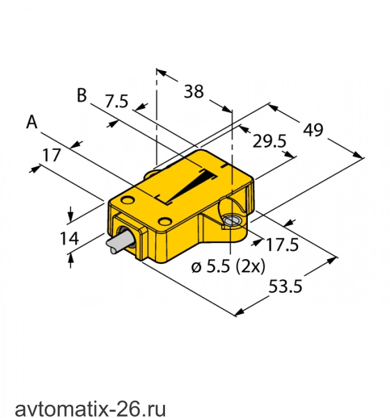 Датчик линейных перемещений TURCK LI25P1-QR14-LU4X2/S97
