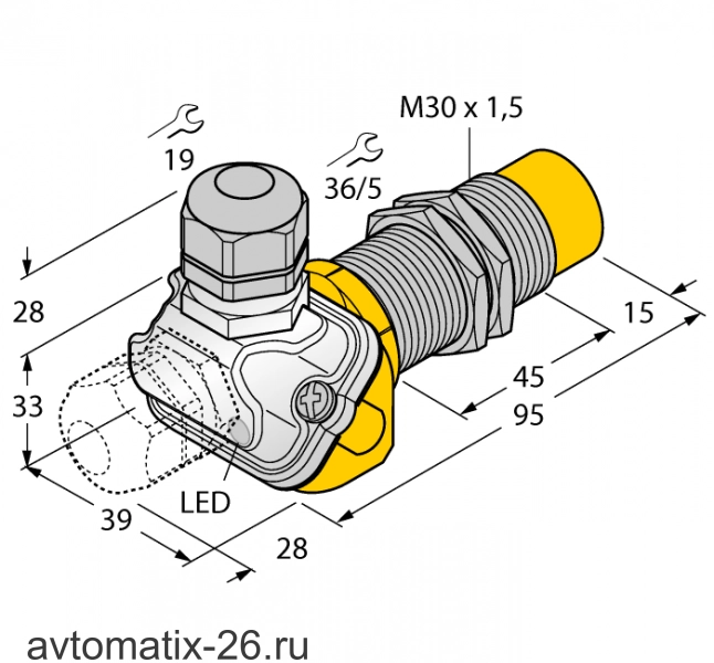 Индуктивный датчик TURCK NI30U-EM30WDTC-AP6X