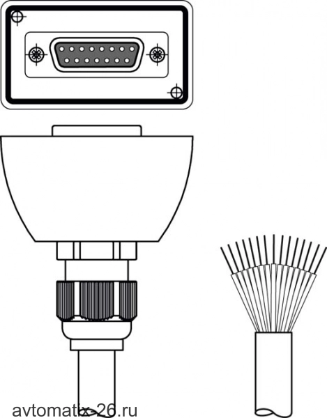 Разъем с кабелем Leuze Electronic CB-D15E-50000S-11GF
