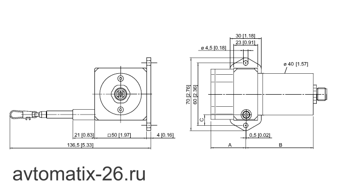 Тросиковый энкодер TURCK DW250-70-PA-H1441