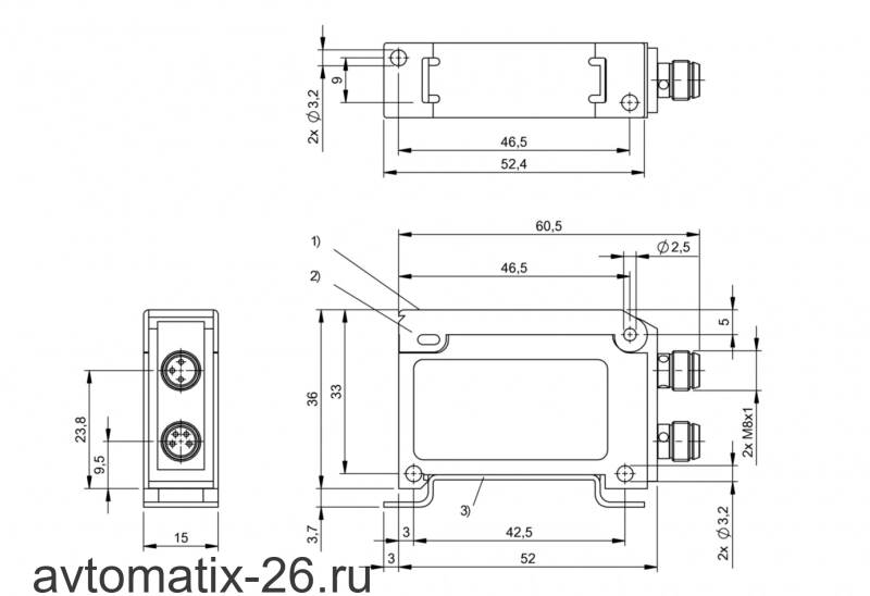 Усилитель для оптоволоконных датчиков Balluff BAE SA-OH-034-PP-S75G