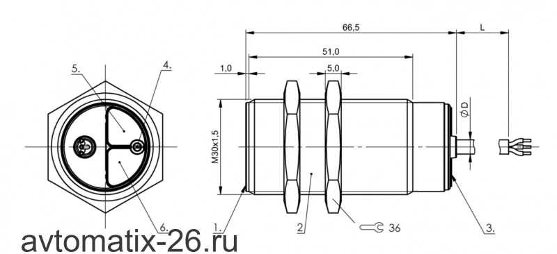 Емкостной датчик Balluff BCS M30B4I1-POC15D-EP02
