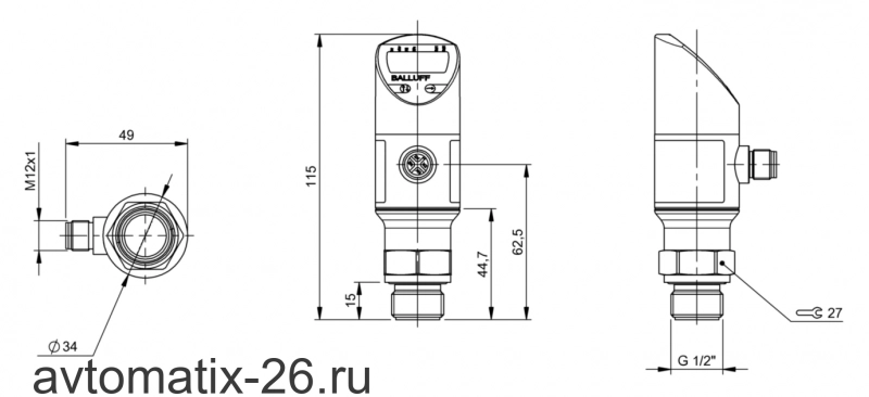 Датчик давления Balluff BSP B002-IV003-D01A0B-S4