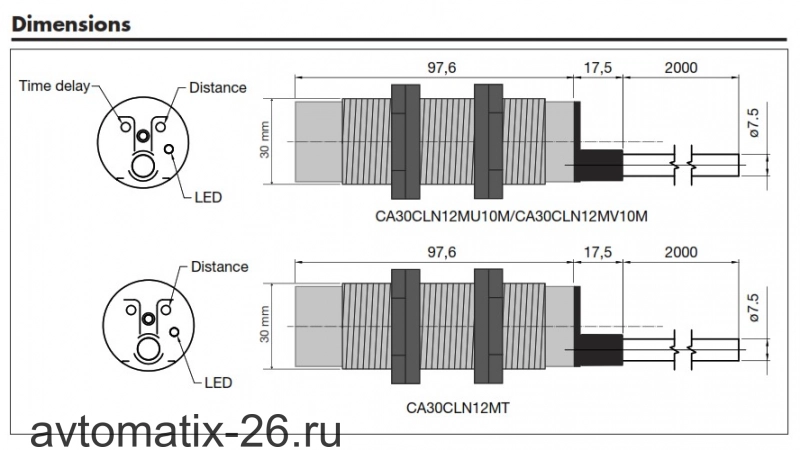 Емкостный датчик Carlo Gavazzi CA30CLN12MV10M