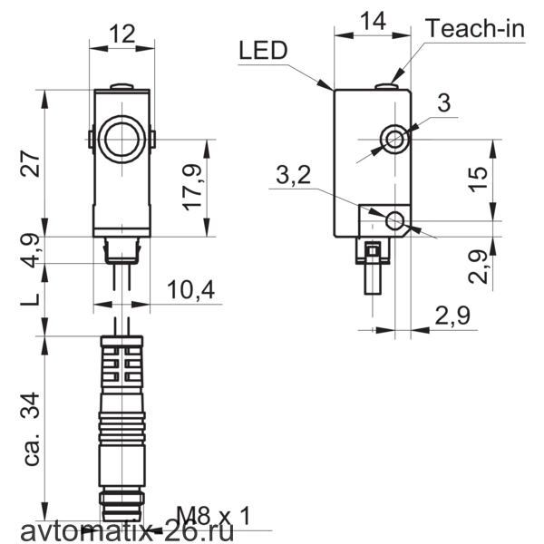 Ультразвуковой датчик Baumer URDK 10N8914/KS35A