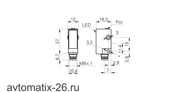 Датчик контрастной метки Baumer OZDK 10N5101/S35A