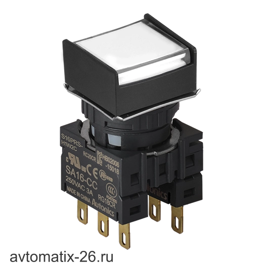 Кнопочный выключатель Autonics S16PRS-H2W2C
