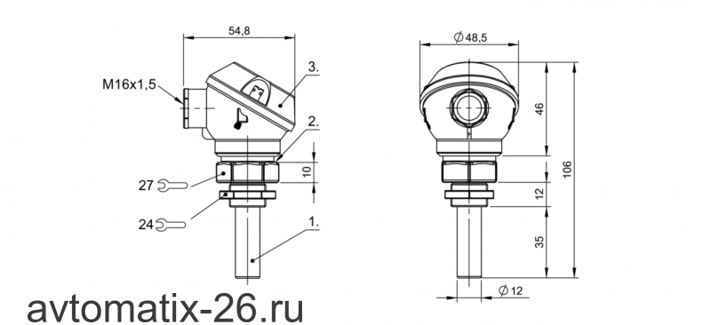 Емкостной датчик Balluff BCS S01T401-NOCFNG-KM16-T02