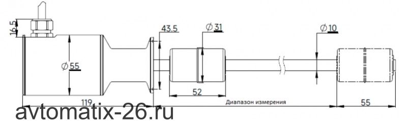 Датчик линейных перемещений AMT Linear Position Sensor LPS2-LPC10FE0750MSV05N1A111