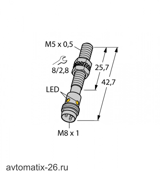 Индуктивный датчик TURCK BI1-EG05-AP6X-V1331