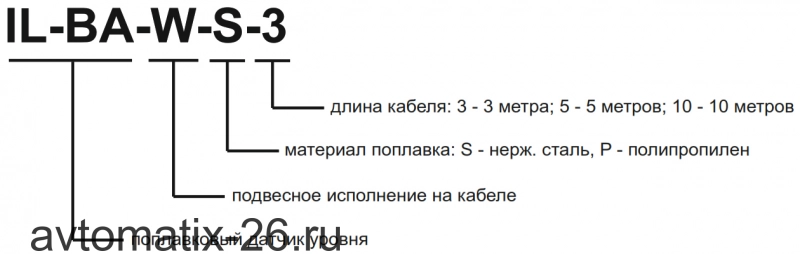 Поплавковый датчик уровня INNOLevel IL-BA-W-S-3