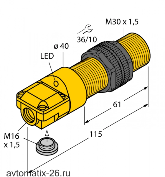 Индуктивный датчик TURCK BI10-P30SR-AP6X