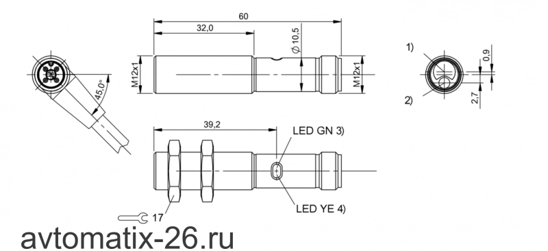 Оптический датчик Balluff BOS 12M-PSV-RF10-S4