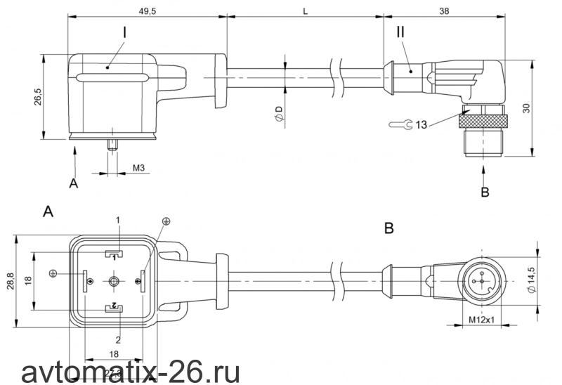 Соединительный кабель Balluff BCC VA04-M423-3E-664-VX8350-030