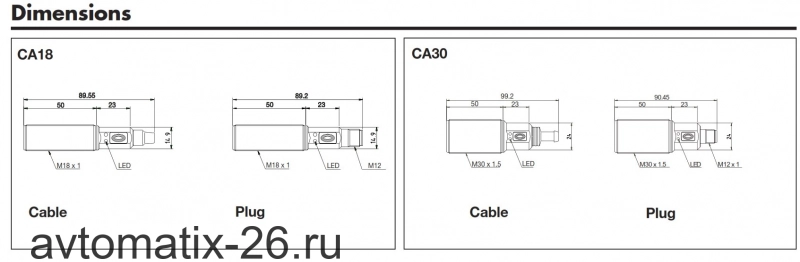Емкостный датчик Carlo Gavazzi CA30CLC30BPM1
