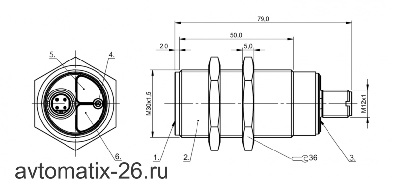 Емкостной датчик Balluff BCS M30BBI2-PSC15D-S04K