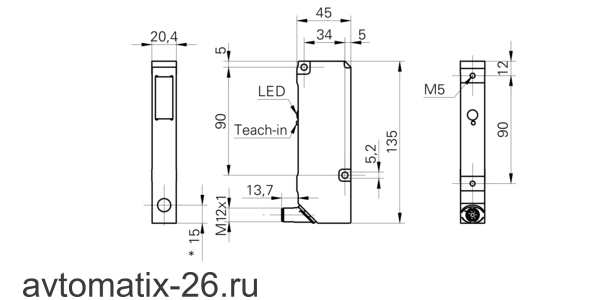 Лазерный датчик расстояния Baumer OADM 21I6480/S14F