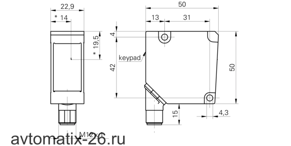 Датчик кромки и ширины Baumer ZADM 023H351.0011