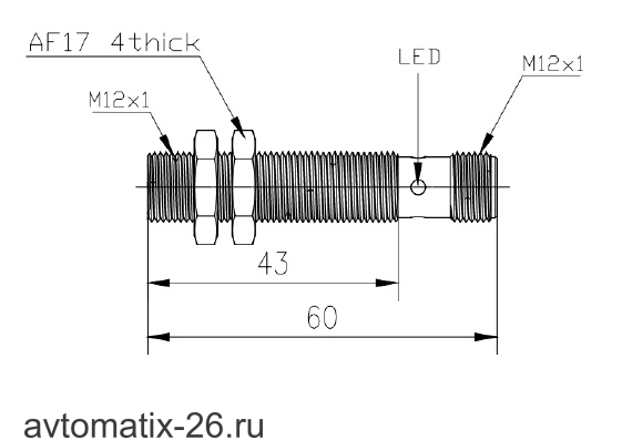 Индуктивный датчик LANBAO LR12XBF04DPOA-E2