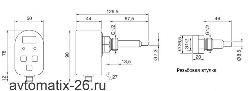 Датчик температуры EGE-Elektronik TN 553/1 GAPP