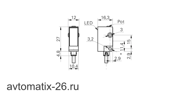 Датчик контрастной метки Baumer OZDK 10P5101
