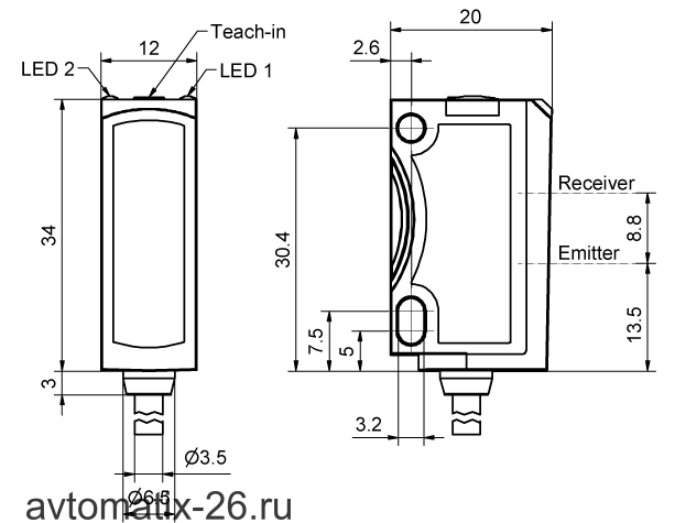 Оптический датчик Sensopart FT 25-RL-PS-KL4