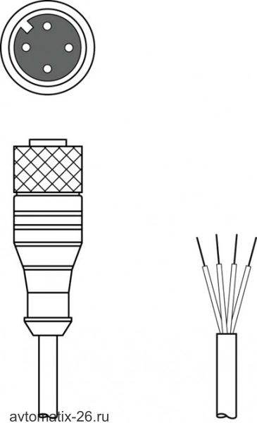 Разъем с кабелем Leuze Electronic KD U-M12-4A-P1-150