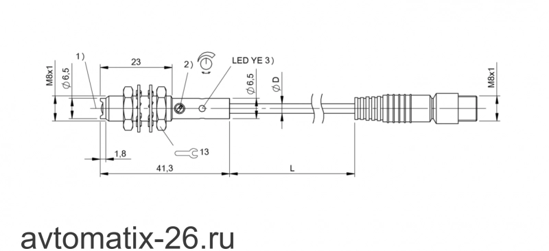Оптический датчик Balluff BOS 08E-NS-KH22-00,2-S49