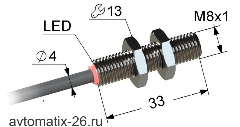 Индуктивный датчик Мега-К PS2-08M33-4B31-K