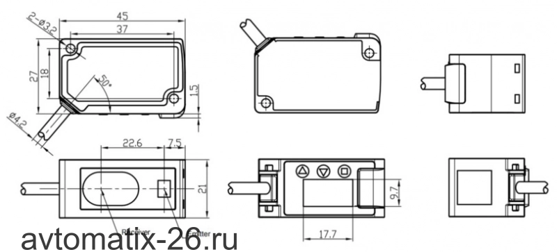 Лазерный датчик смещения LANBAO PDE-CM5THR