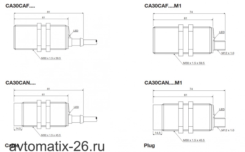 Емкостный датчик Carlo Gavazzi CA30CAN25NAM1