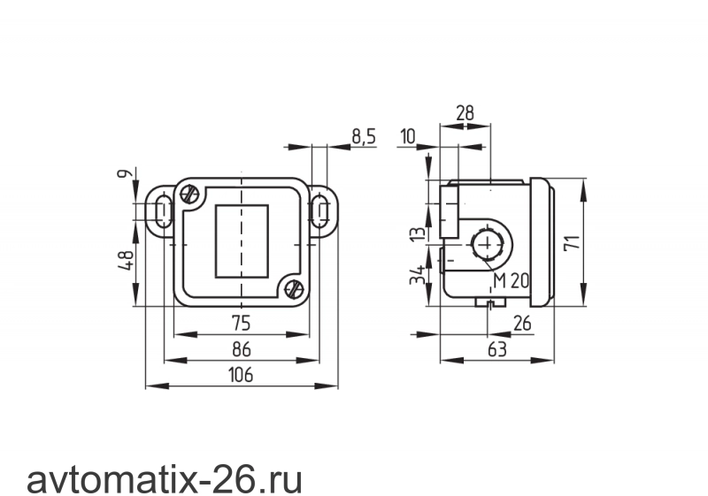 Kонцевой выключатель Schmersal TL422-01Y-M20