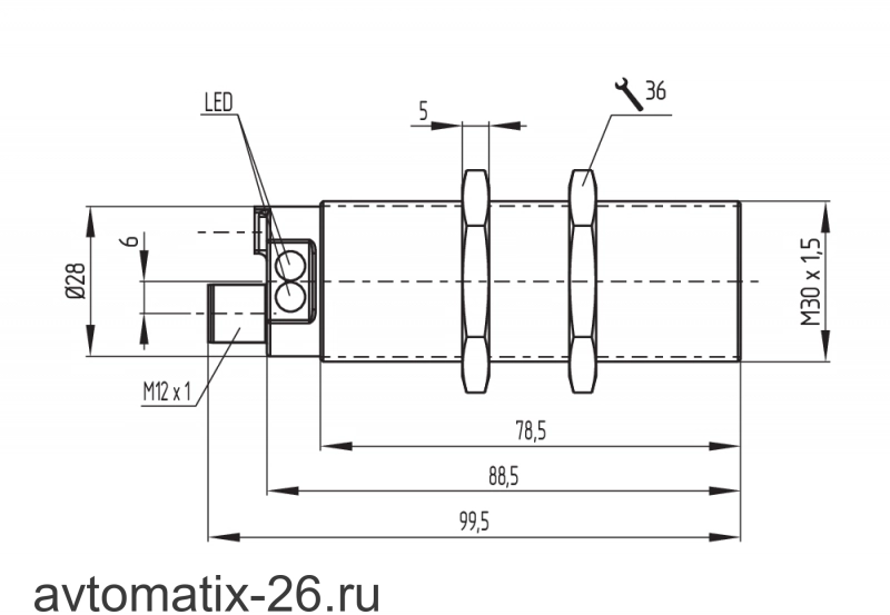Индуктивный датчик безопасности Schmersal CSS 11-300-SD-M-ST