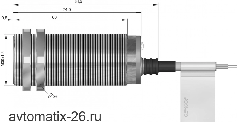 Индуктивный датчик СЕНСОР ВБИ-М30-76В-1123-С.51