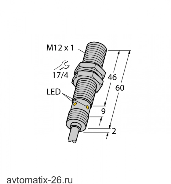 Индуктивный датчик TURCK BI4U-EM12EWD-VP6X