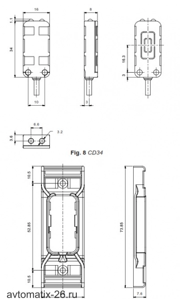 Емкостный датчик Carlo Gavazzi CD34CNFLFPCP2