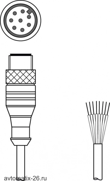Разъем с кабелем Leuze Electronic KS S-M12-8A-P1-300