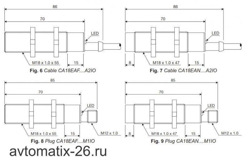 Емкостный датчик Carlo Gavazzi CA18EAN12BPM1IO
