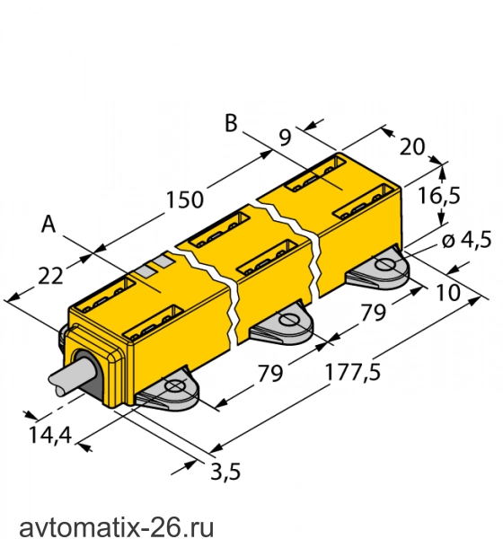 Датчик линейных перемещений TURCK LI150P1-Q17LM1-LIU5X2