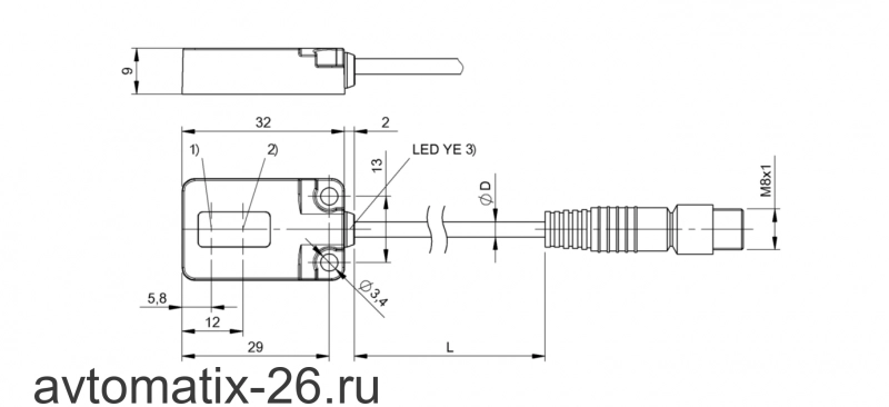 Оптический датчик Balluff BOS R01E-NS-KF20-00,2-S49