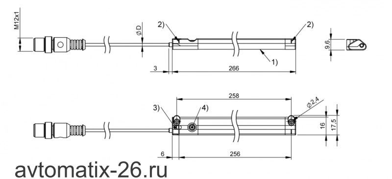Датчик линейных перемещений Balluff BMP 01-ZLZPP21A-0256-00-P00,5-S4