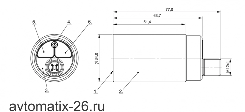 Емкостной датчик Balluff BCS G34OOI2-POC15D-S04K
